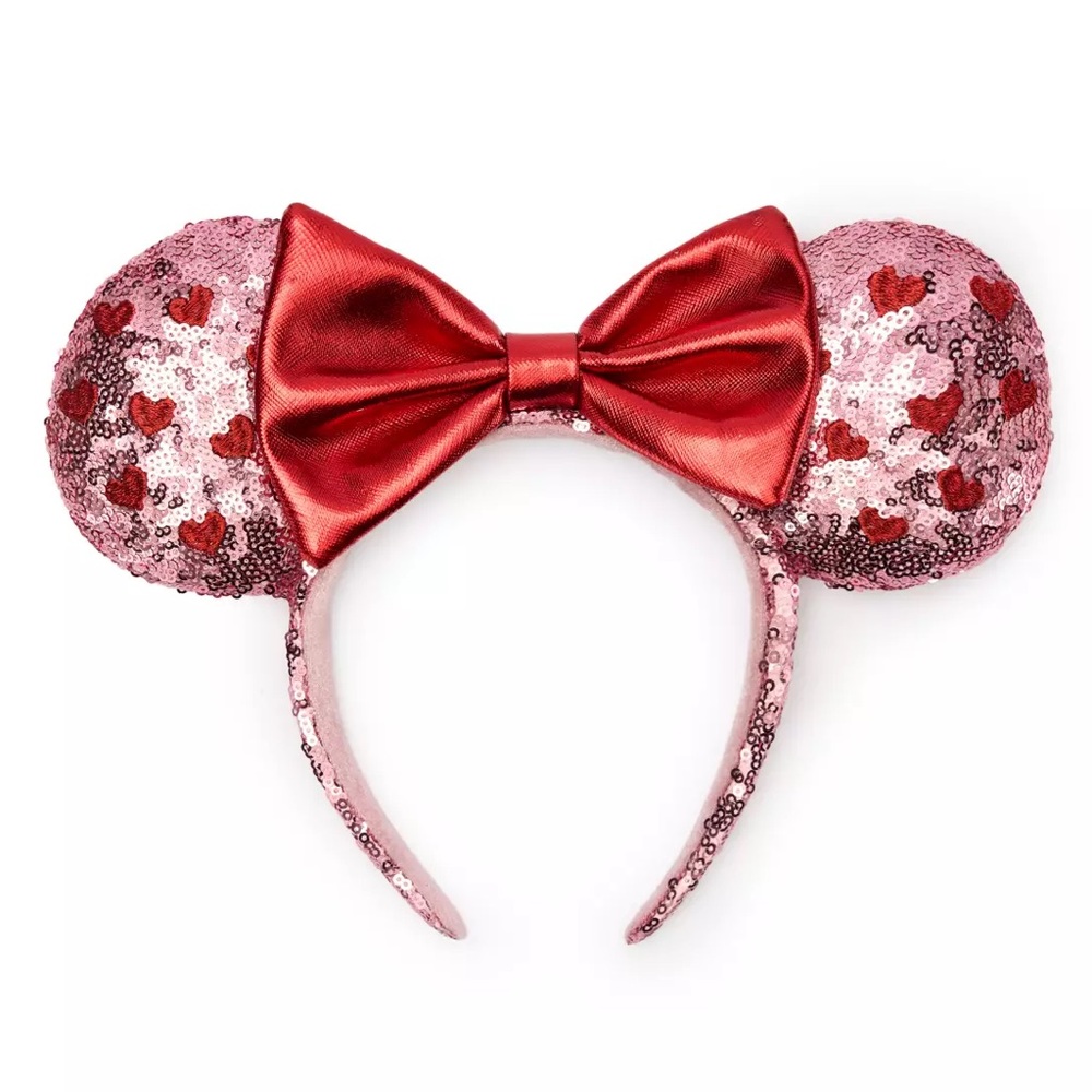 Disney Pink and Red Sequin Minnie Mouse Ears